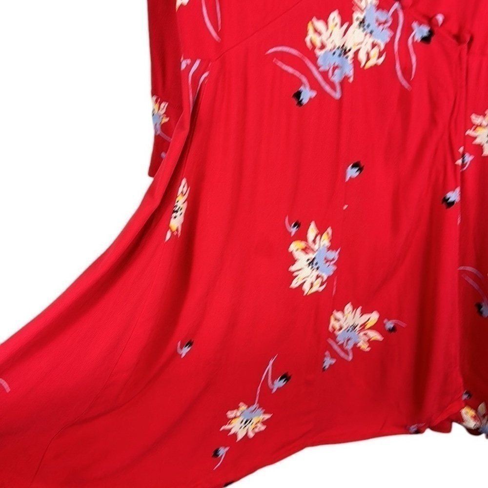 Free People Time on My Side Floral Print Wrap Dress Size M - Picture 6 of 11